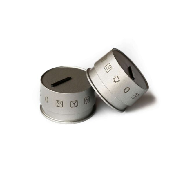 Pokrętło funkcji piekarnika Amica 9070247 (oryginalne) – srebrne Ø41 mm, oś 6 mm - obrazek 1