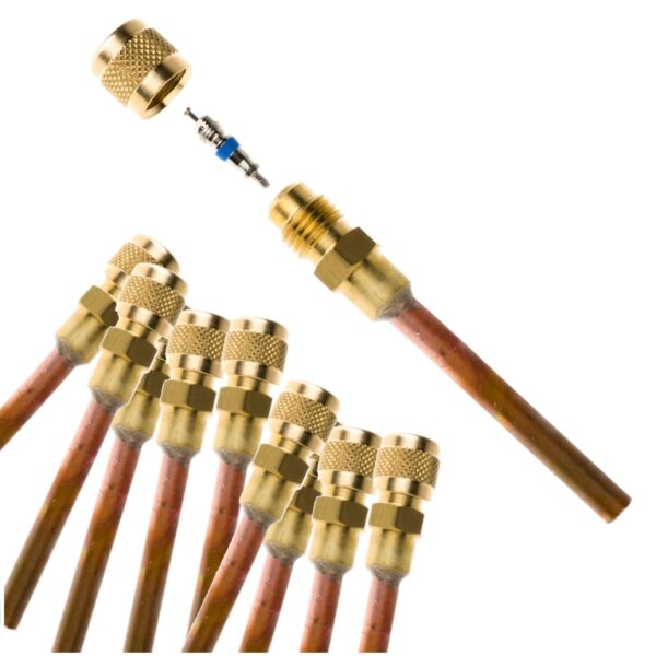Zestaw 10x zawór serwisowy Schrader AVX 6 mm 50 mm 1/4" - obrazek 1