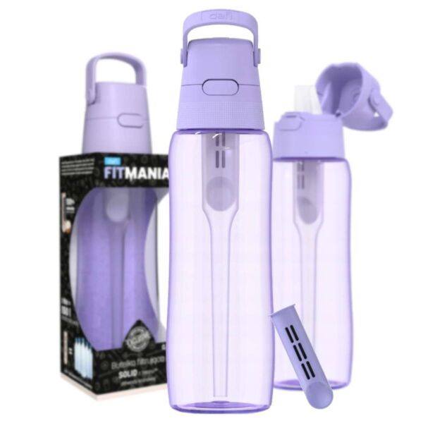 Butelka filtrująca Dafi SOLID 0,7 L — Tritan, fioletowa, z filtrem 150 L - obrazek 1